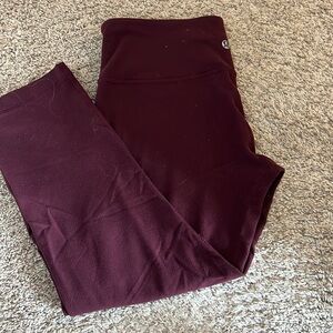 Lululemon Athletica wine colored Leggings with Wide Waistband